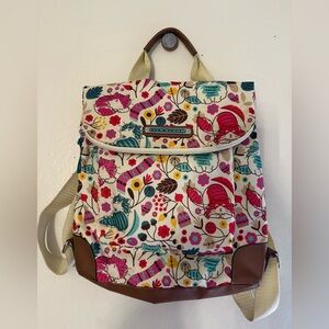 Lily bloom cats pattern backpack